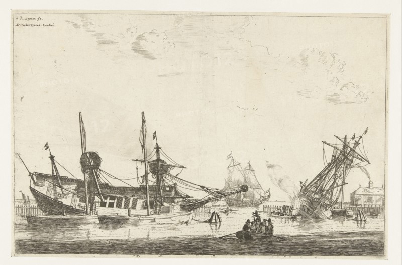 Two keeled sailboats, Reinier Nooms, 1650 - 1675