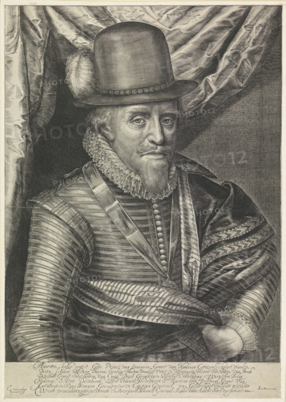 Portrait of Maurits, Prince of Orange, Crispijn van den Queborn, 1612 - 1642