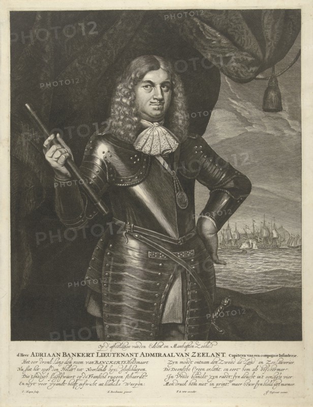 Portrait of Adriaan Banckert, Christiaan Hagen, Frederik de Wit, c. 1663 - 1695