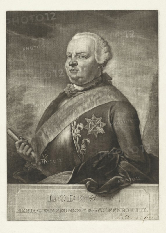 Portrait of Louis Ernst, Duke of Brunswick-WolfenbÃ¼ttel, Aert Schouman, 1738 - 1792