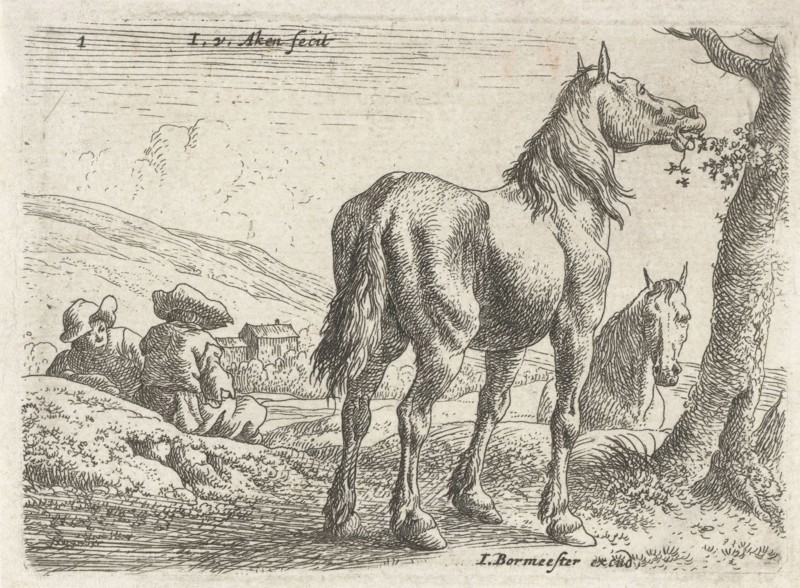 Eating horse, Jan van Aken, Jochem Bormeester, 1624 - 1661