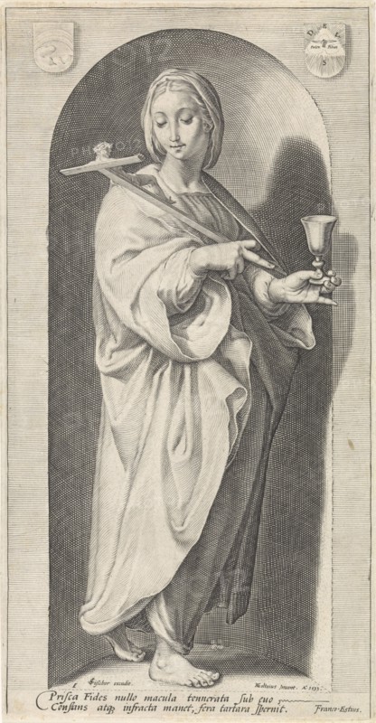 Faith (Fides), Jacob Matham, Franco Estius, Claes Jansz. Visscher (II), 1593