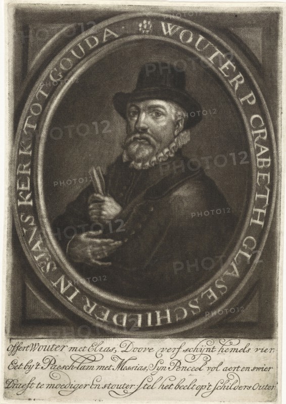 Portrait of Wouter Crabeth, Jan de Groot, Joost van den Vondel, 1698 - 1776