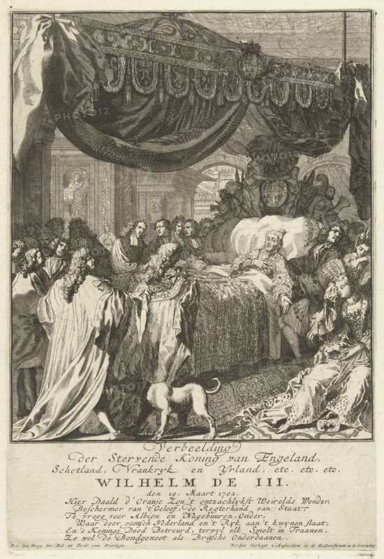 Death of William III, King of England, Pieter van den Berge, 1702 - 1704