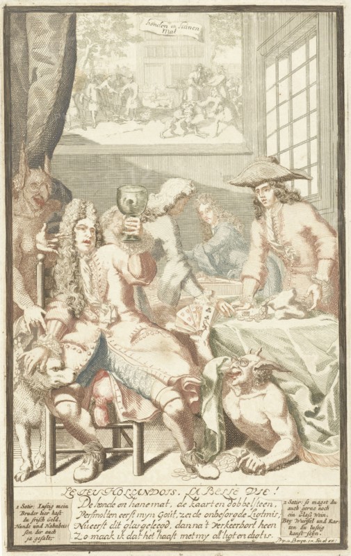 The card game, Pieter van den Berge, 1694-1737