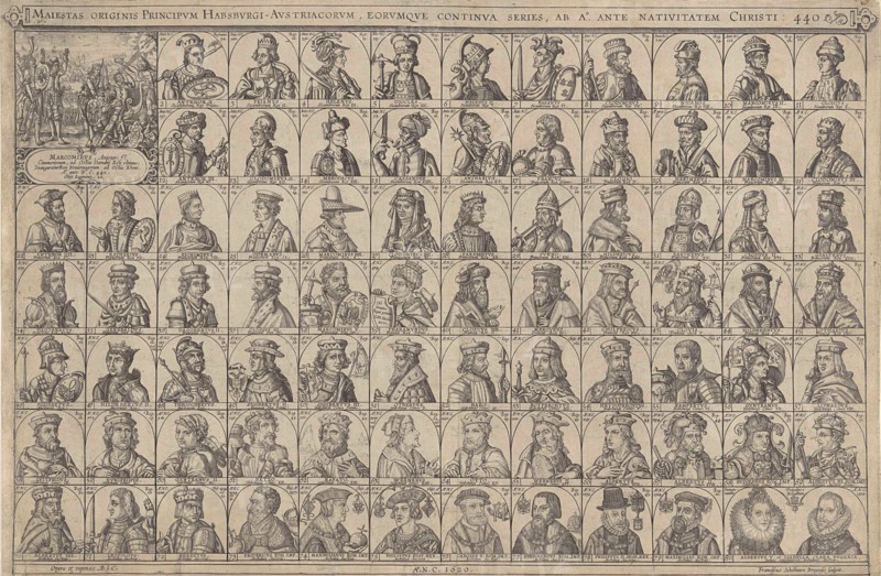 Portraits of princes of the House of Habsburg, print maker: Franciscus Schelhauer, 1620