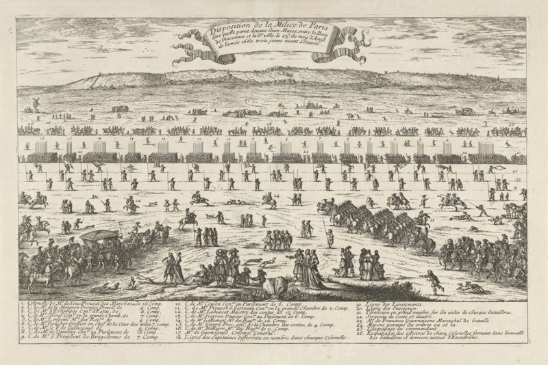 Army Planning of the garrison of Paris, 1660 France, Albert Flamen, after 1660 - 1662