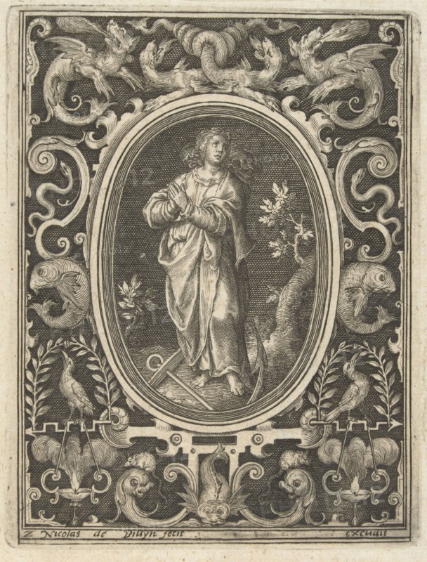 Decoration with Spes, Nicolaes de Bruyn, 1581 - 1656