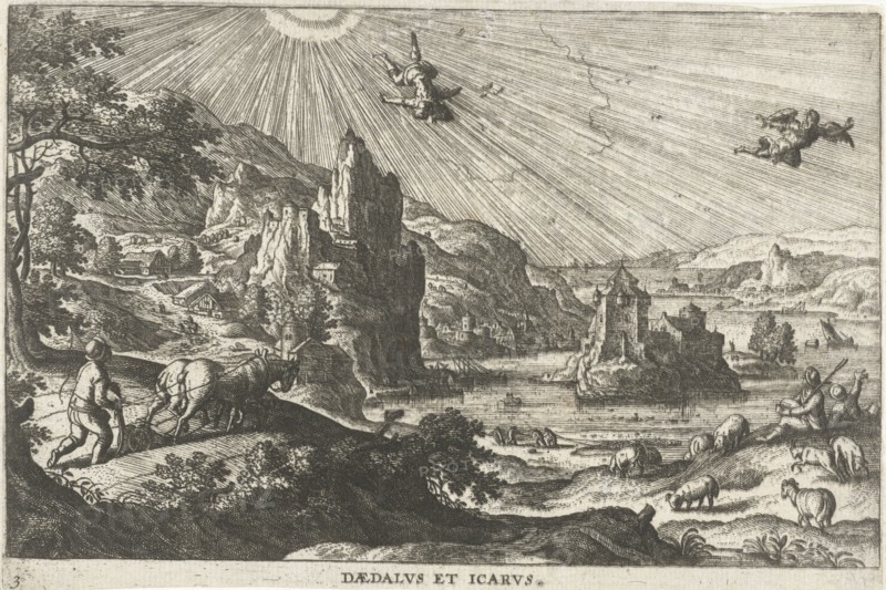 Fall of Icarus, Hans Bol, Anonymous, c. 1550 - c. 1650