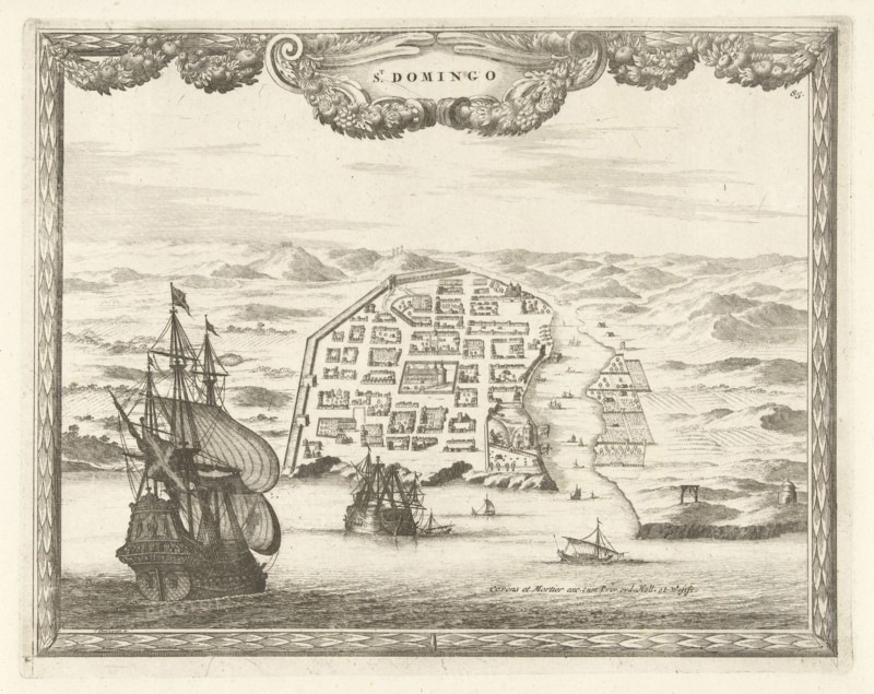 View of Santo Domingo, Thomas Doesburgh, Johannes Covens and Cornelis Mortier, Staten van Holland en West-Friesland, 1685 - 1714