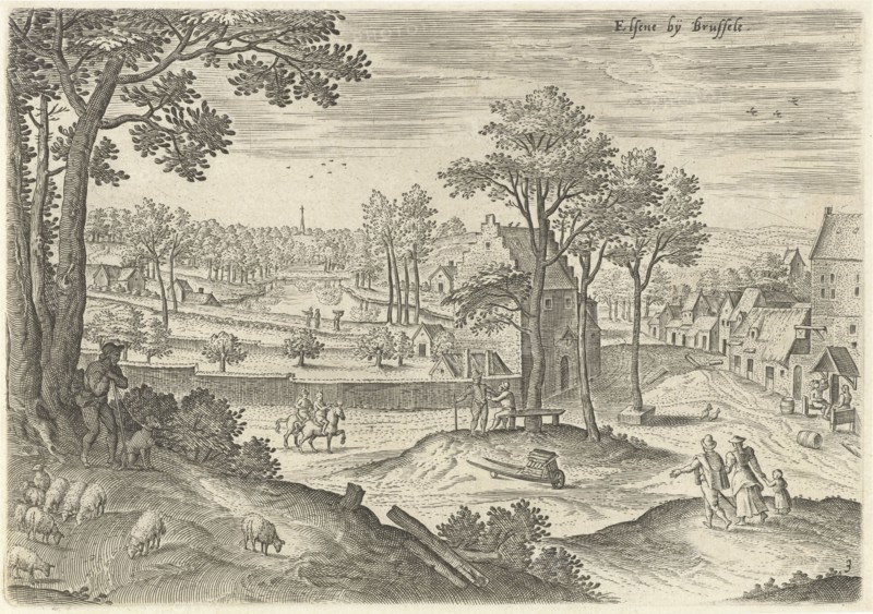 View of Ixelles, Elsene, Brussels Belgium, Anonymous, c. 1840 - c. 1860