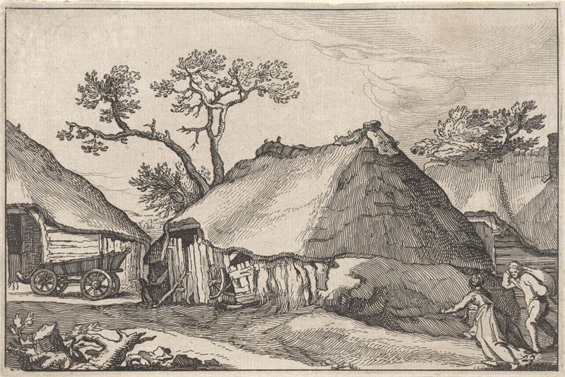 Farm and a wagon, Claes Jansz. Visscher (II), Abraham Bloemaert, Boetius Adamsz. Bolswert, 1620