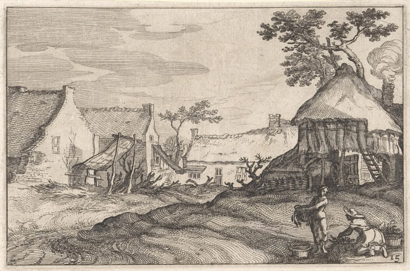 House with yard, print maker: Claes Jansz. Visscher II, Abraham Bloemaert, BoÃ«tius Adamsz. Bolswert, 1620