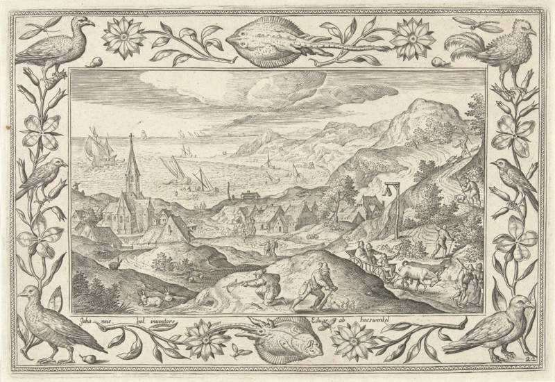 Rabbit Hunting, Adriaen Collaert, Eduwart van Hoeswinckel, 1582 - 1586