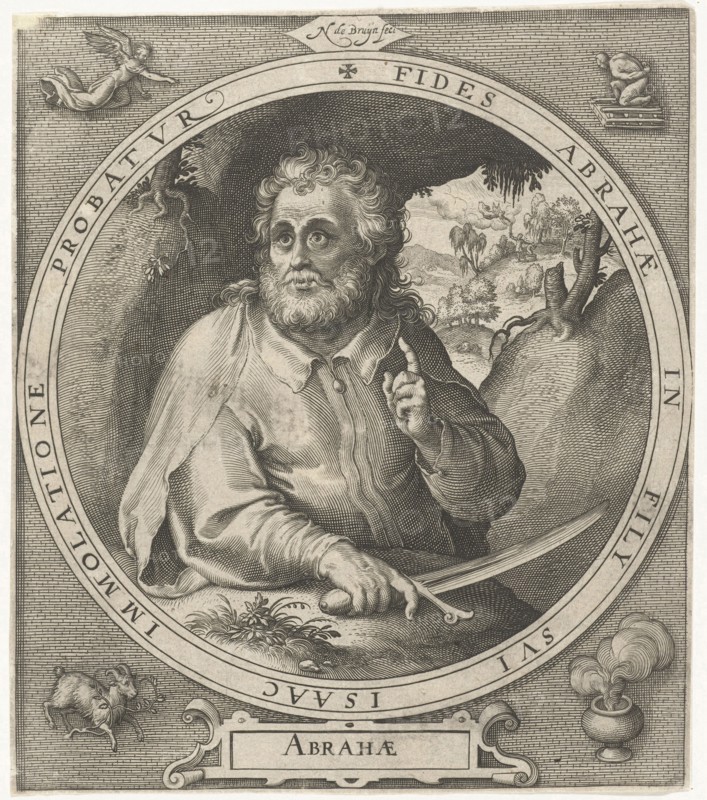 Abraham with knife in hand, Nicolaes de Bruyn, 1581-1656