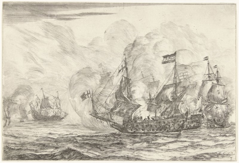Battleship acquisition of a ship, 1652 (?), Reinier Nooms, 1652 - 1654
