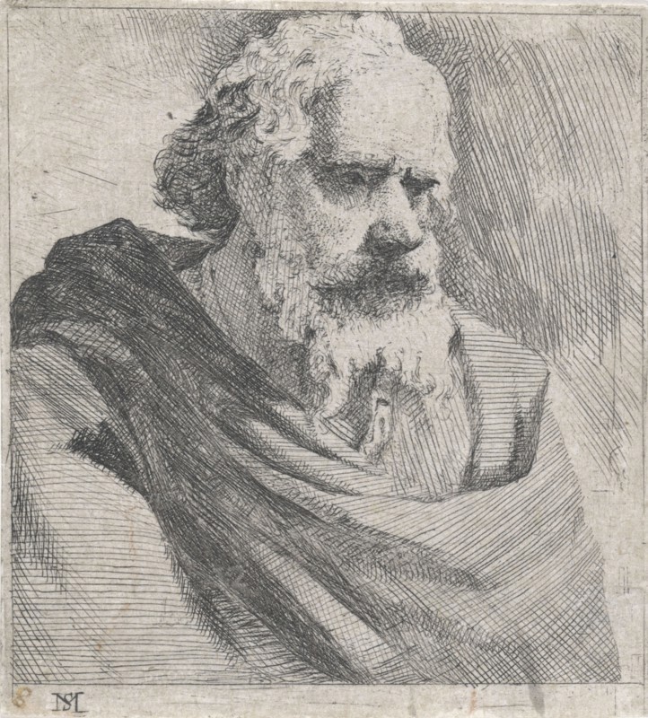 Bust of an old bearded man, Michael Sweerts, 1656