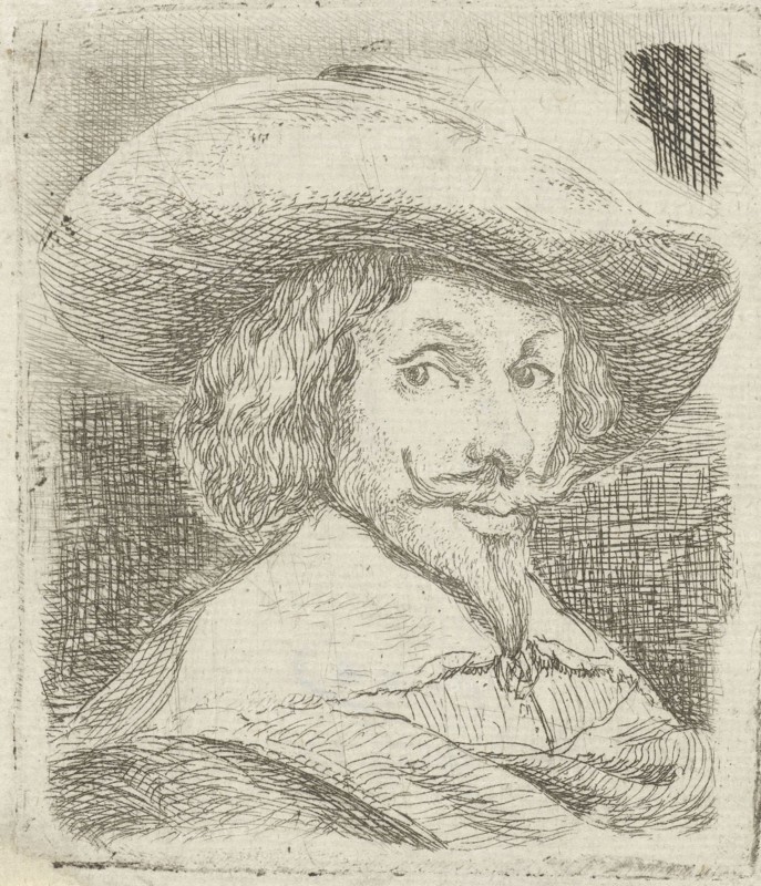 Self Portrait with Hat, Jan van Ossenbeeck, 1647 - 1674