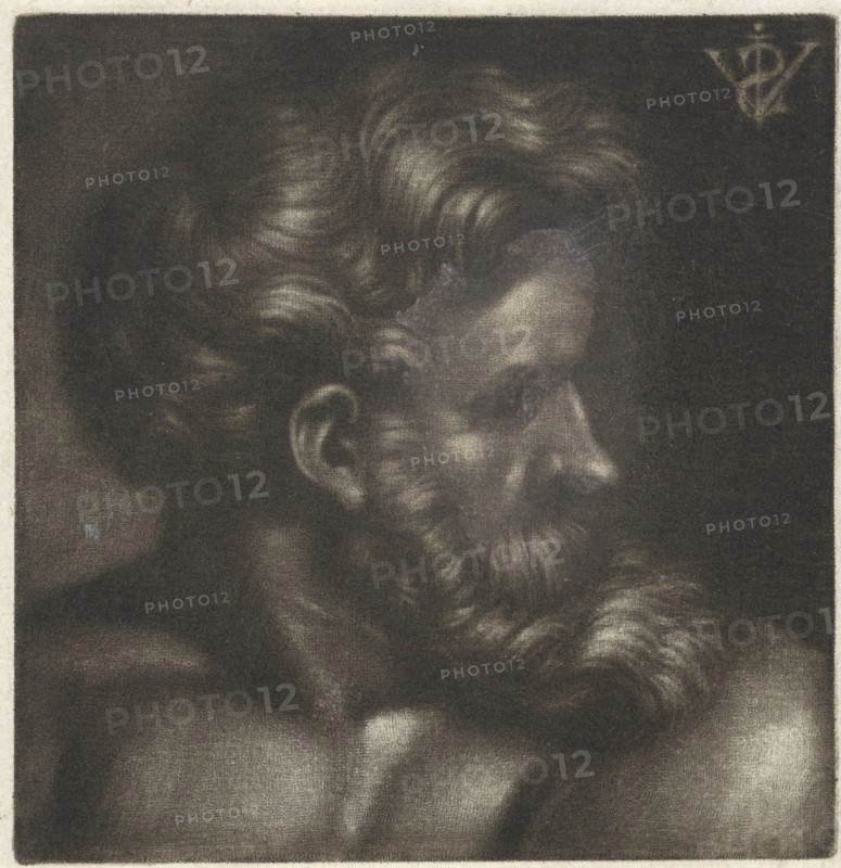 Bust of a man with beard, Jan van Somer, 1655 - 1700