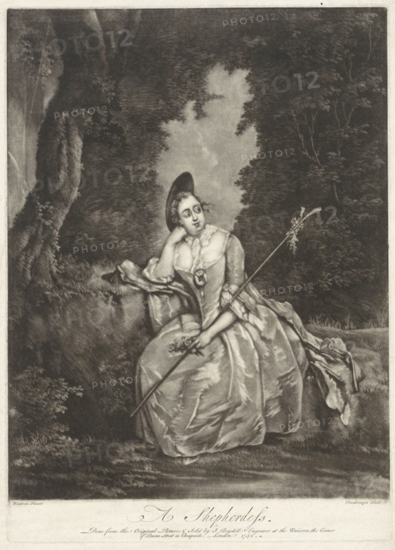 Shepherdess, Andreas van der Myn, John Boydell, 1752