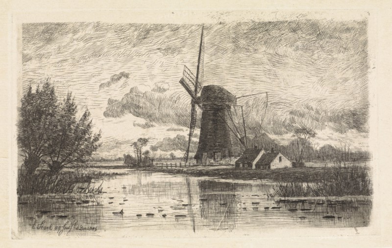 Windmill Baambrugge, The Netherlands, Elias Stark, 1886