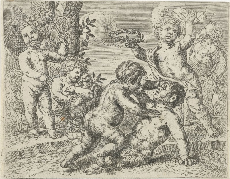 Fighting putti, Peter van Lint, 1619 - 1690