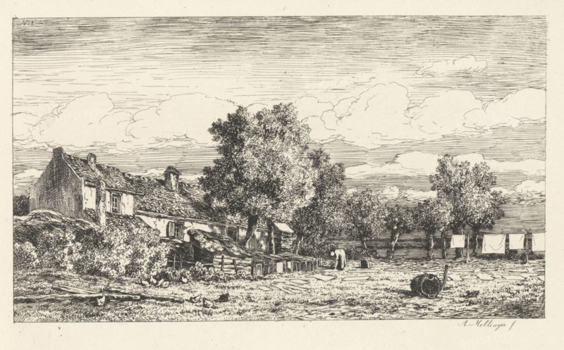 Bleekveld, bleach field, print maker: Alexander Mollinger, 1846 - 1867