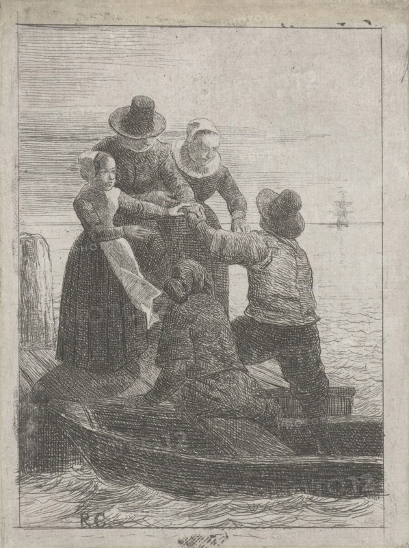 Embarkation, Reinier Craeyvanger, 1822 - 1880