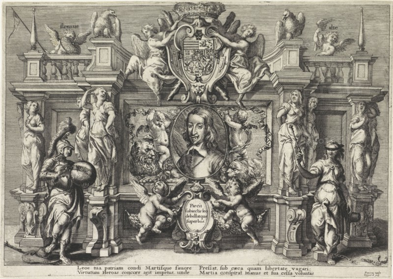 Allegorical portrait of Leopold Willem, governor of the Southern Netherlands. Frans van den Wijngaerde, 1636 - 1679