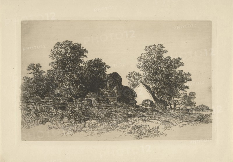Watermill in a wooded landscape, Remigius Adrianus Haanen, c. 1827 - 1888