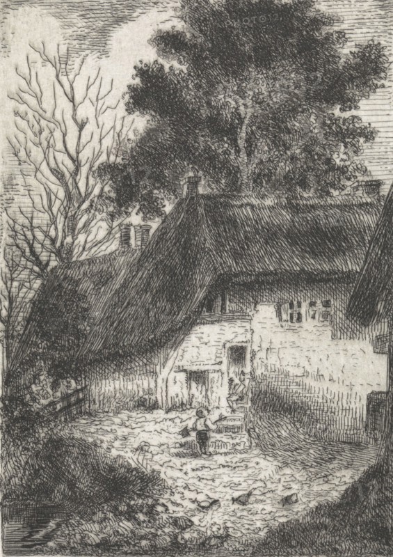 Child with a shovel, print maker: Arnoud Schaepkens