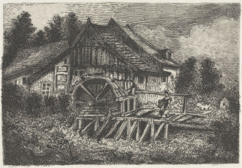 Watermill, Arnoud Schaepkens, 1831 - 1904