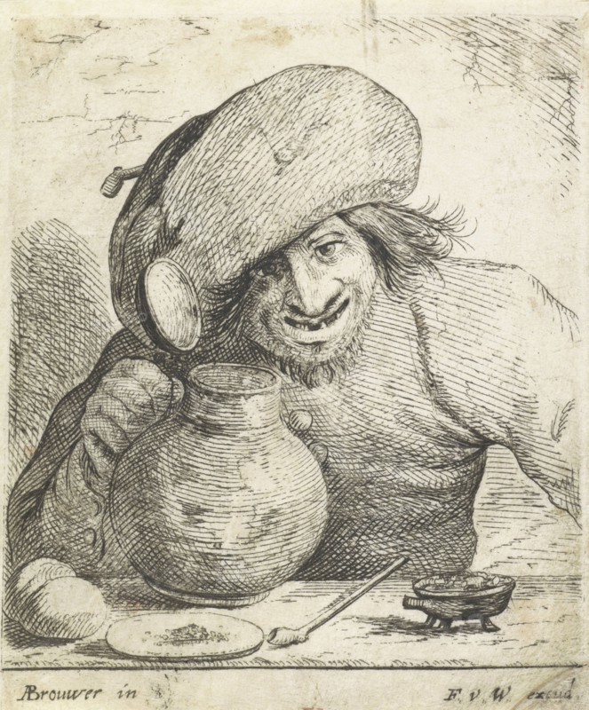 Farmer with a jug in the hand, Frans van den Wijngaerde, 1636-1679