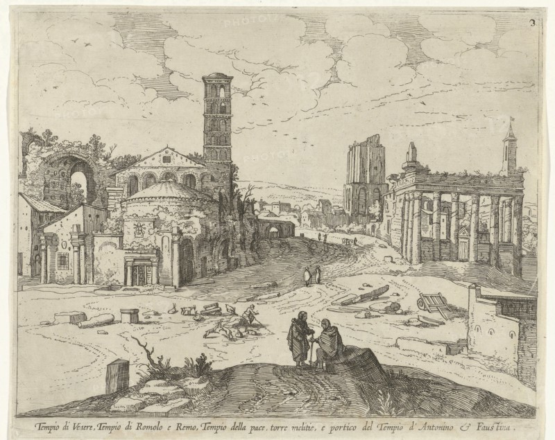 View of the Roman Forum, Willem van Nieulandt (II), 1594 - 1635