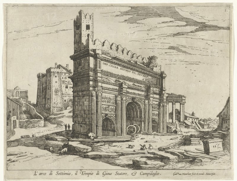 Arch of Septimius Severus and the Capitol, William of Nieulandt II, 1606-1628