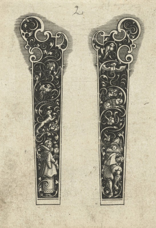 Two knife handles, Michiel le Blon, 1597 - c. 1626