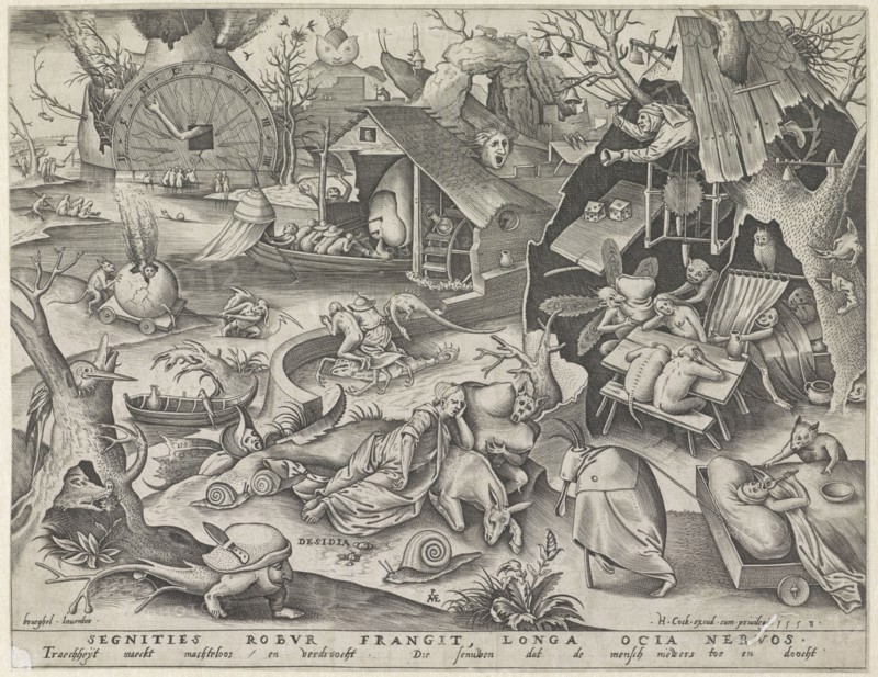 Laziness, Pieter van der Heyden, Hieronymus Cock, unknown, 1558
