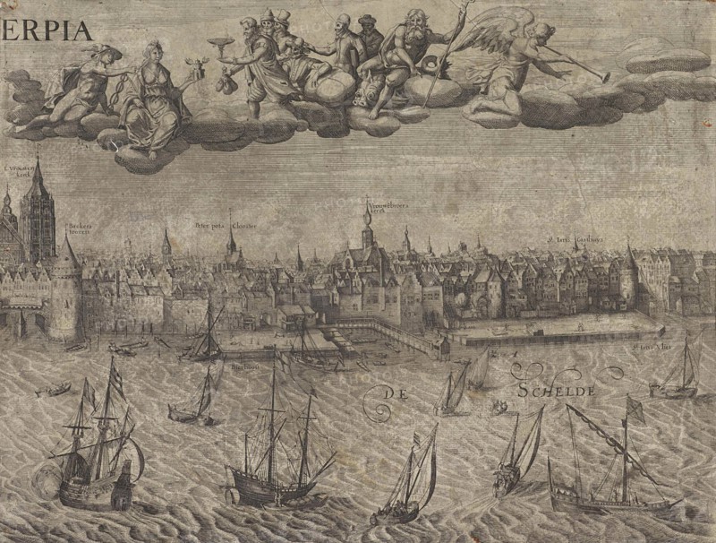 Antwerp seen from the Scheldt, Belgium