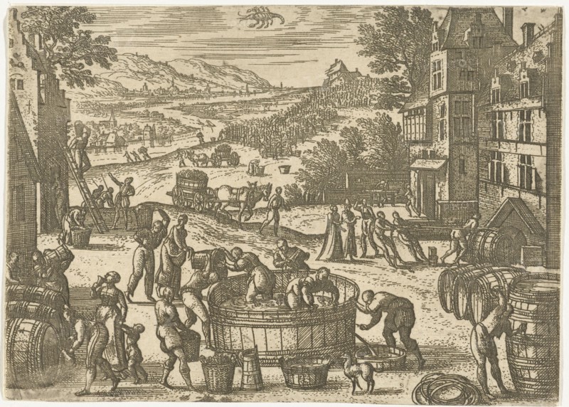 October, Pieter van der Borcht (I), 1545 - 1608