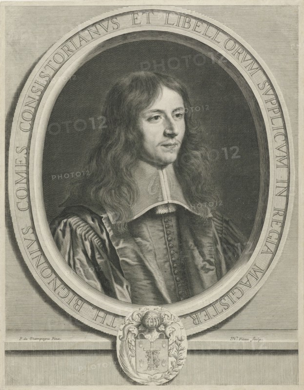 Portrait of the French statesman Theodore Bignon, print maker: Nicolas Pitau I, Philippe de Champaigne, 1644 - 1671