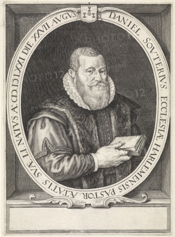 Portrait of Daniel Souterius, Jacob Matham, 1621-1623