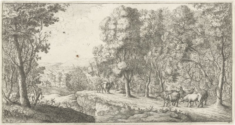 Path along the forest, Albert Flamen, 1648 - 1672