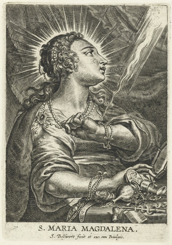 Mary Magdalene gets rid of its wealth, print maker: Schelte Adamsz. Bolswert, Peter Paul Rubens, 1596 - 1659