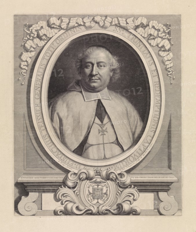 Portrait of Eustache Teissier, master general of the Order of Trinitarians, Pieter van Schuppen, 1690