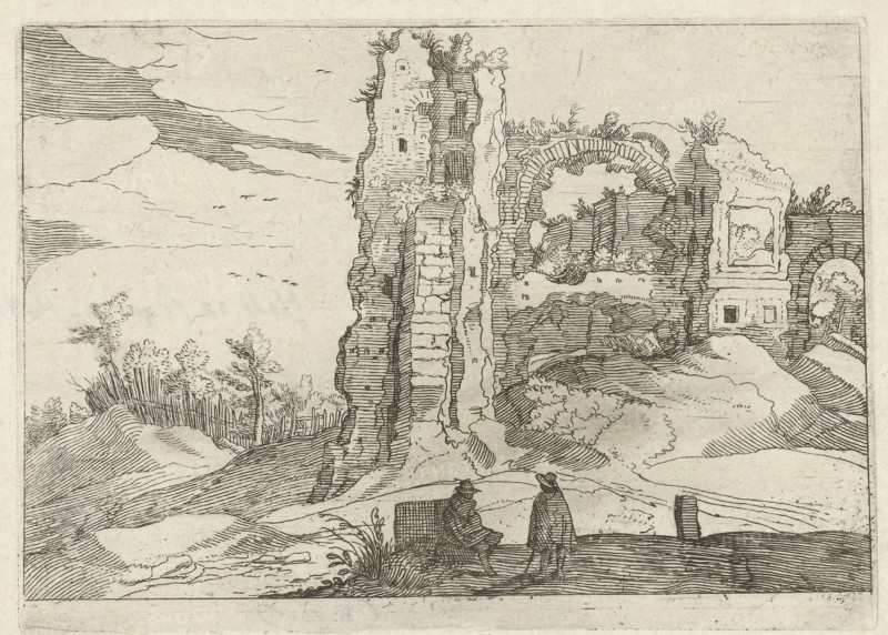Ruin with a gate, Willem van Nieulandt (II), Anonymous, 1594 - 1685