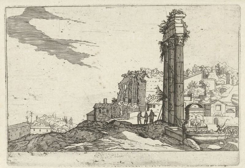 Temple of Castor and Pollux, Willem of Nieulandt II, Anonymous, 1594-1685