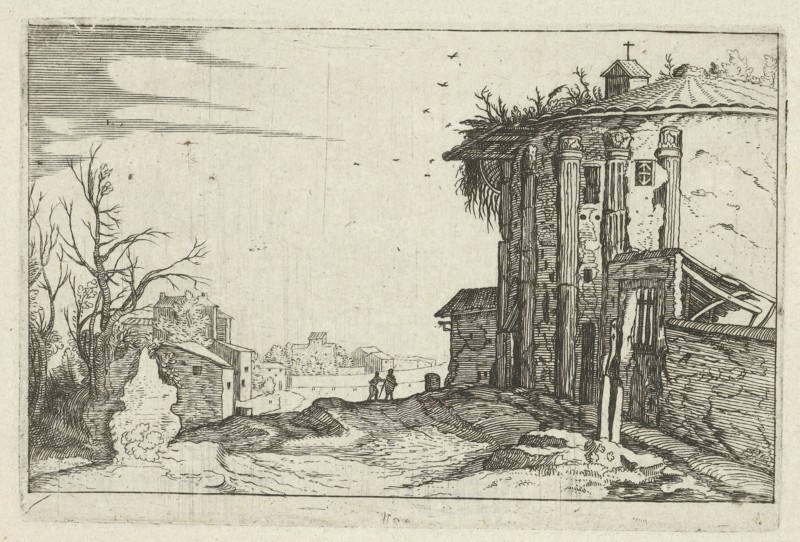 Ruin with Corinthian columns, Willem of Nieulandt II, Anonymous, 1594-1685