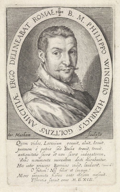 Portrait of Philip of Winghe, Jacob Matham, 1592 - 1597