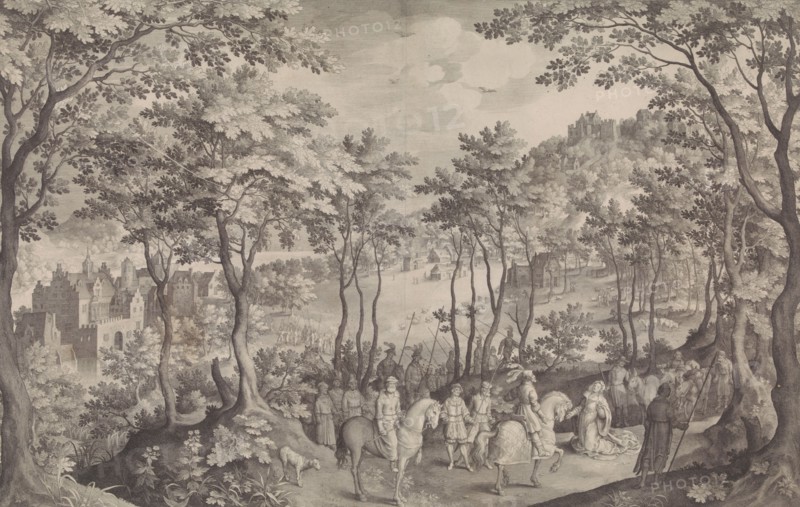 David and Abigail, Nicolaes de Bruyn, 1608