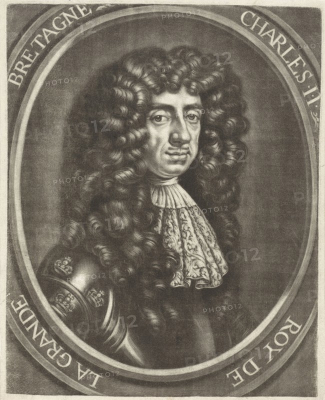 Portrait of Charles II, King of England, Jan van Somer, 1655 - 1700